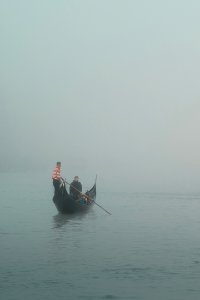 gondola in the fog photo