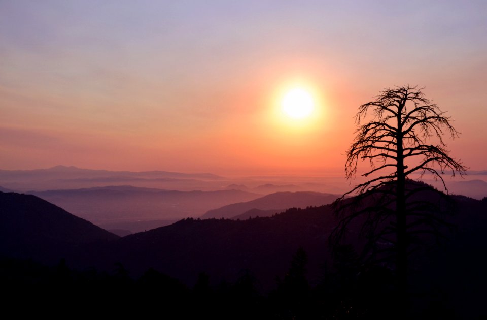 Sunset in the San Jacinto Mountains near Idyllwild, Calif