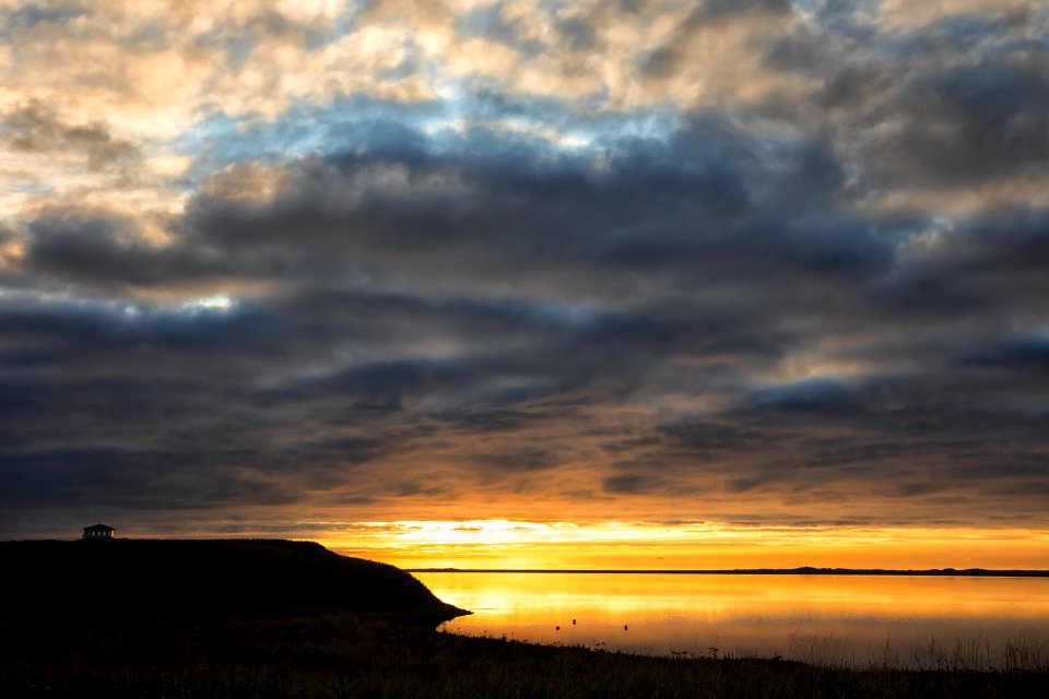 Izembek Lagoon at sunset