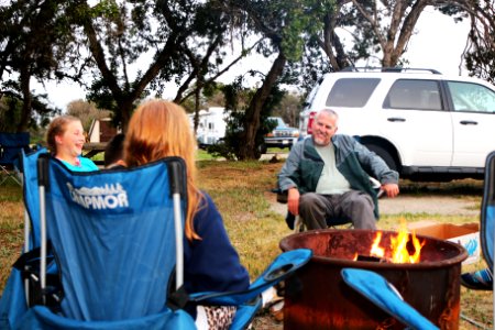 Service biologist Mike Glenn recounts the day’s events by a campfire. From pollinators, endangered shore birds, and to the iconic California condor, the Firstbloom science camp not only teaches children about wildlife biology, but also builds self-confide