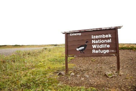 Izembek Refuge Sign along the road to Grant Point