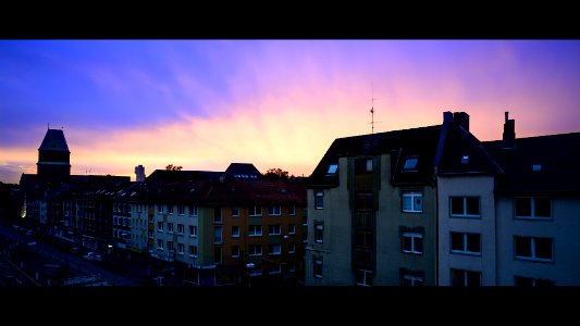 Der Morgendliche Blick aus dem Schlafzimmerfenster photo