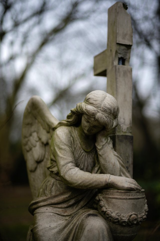 bokeh tomb stone photo