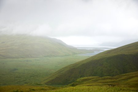 Looking down the valley from Engineer Hill, Attu