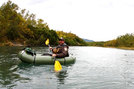 Park Ranger on Uganik River photo