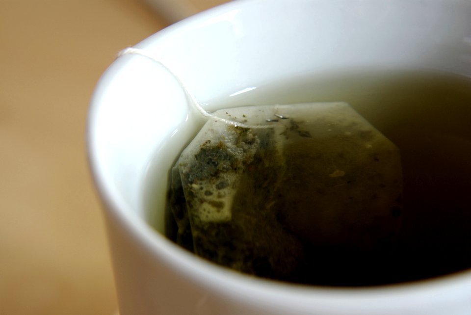 green tea in a white cup