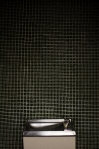 Lavatory tiled wall