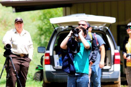 The Firstbloom group makes the rugged trek to Hopper Mountain National Wildlife Refuge near the small town of Fillmore. Welcomed by Dorothy Horn (left), the students learn about the federally endangered California condor, America’s largest iconic bird.