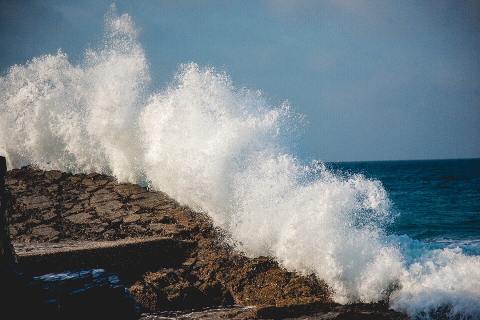 Splash water ocean