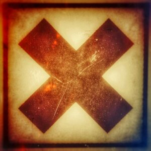 Danger material cross