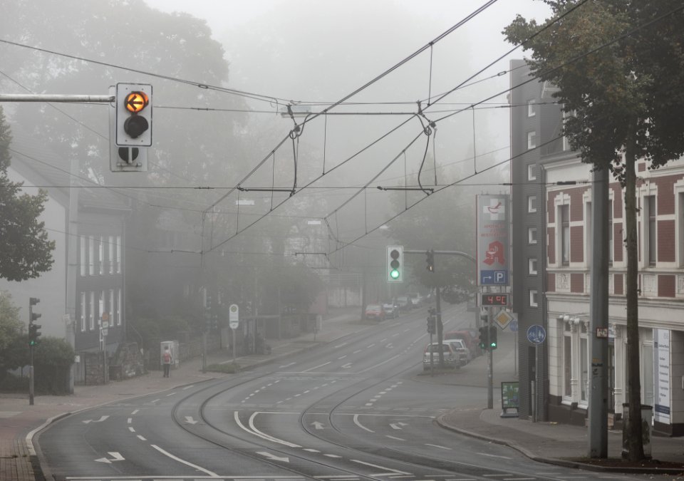 Hattinger Straße im Nebel