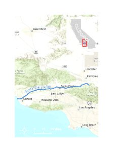 The Santa Clara River flows through Los Angeles and Ventura counties.