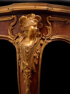 Guéridon table bronze