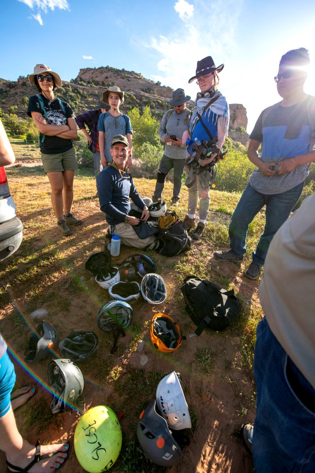 The students camped at Dewey Bridge Campground near Moab, UT. Photo by Eric Delphenich