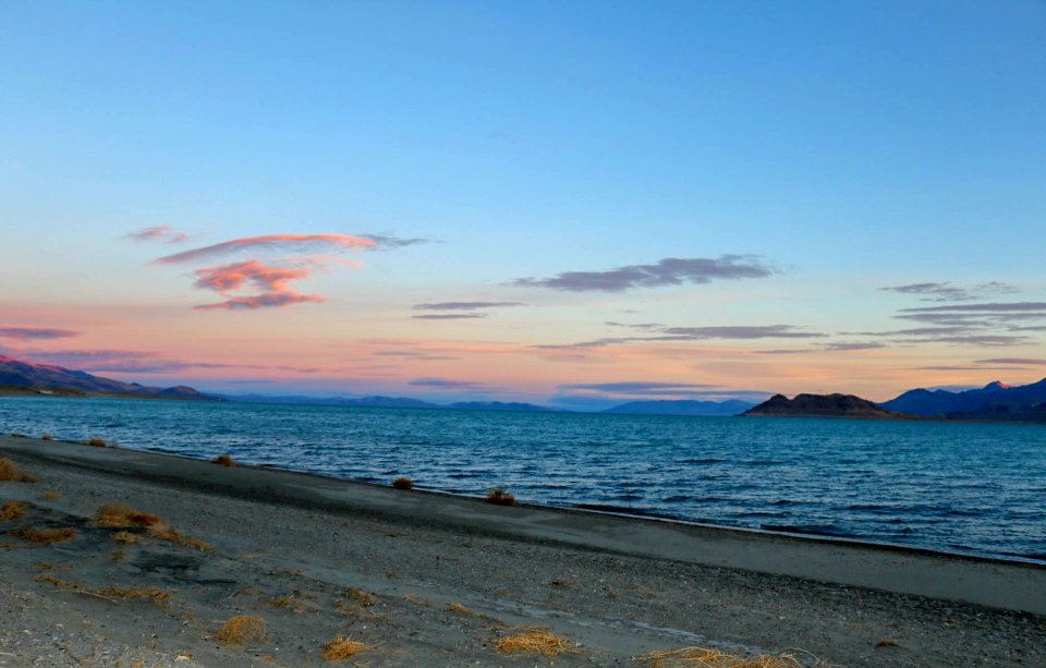 Sunrise over Pyramid Lake in Nevada