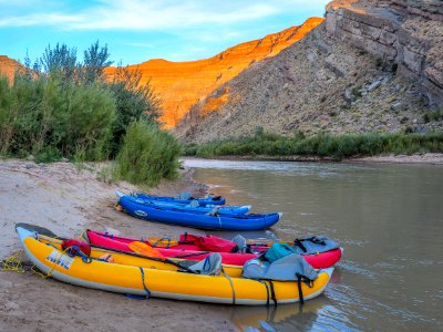 Dusk at San Juan River photo