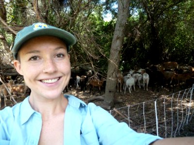 Selfie with goats