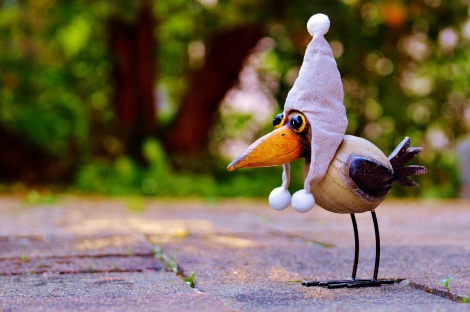 Funny bobble crow