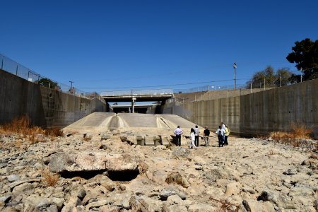 Major barrier to steelhead movement at I-5 and San Juan Creek in the City of San Juan Capistrano, Orange County, CA.