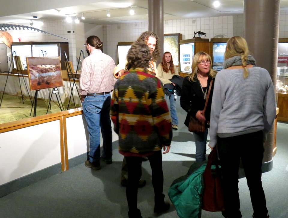 Dec 2016 AiR Art Show at Prehistoric Museum - visiting with artists
