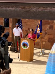 Secretary Haaland Addresses Crowd photo