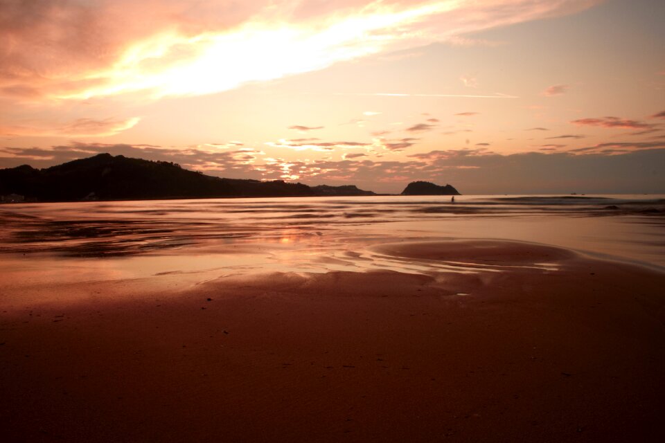 Sea afterglow ocean