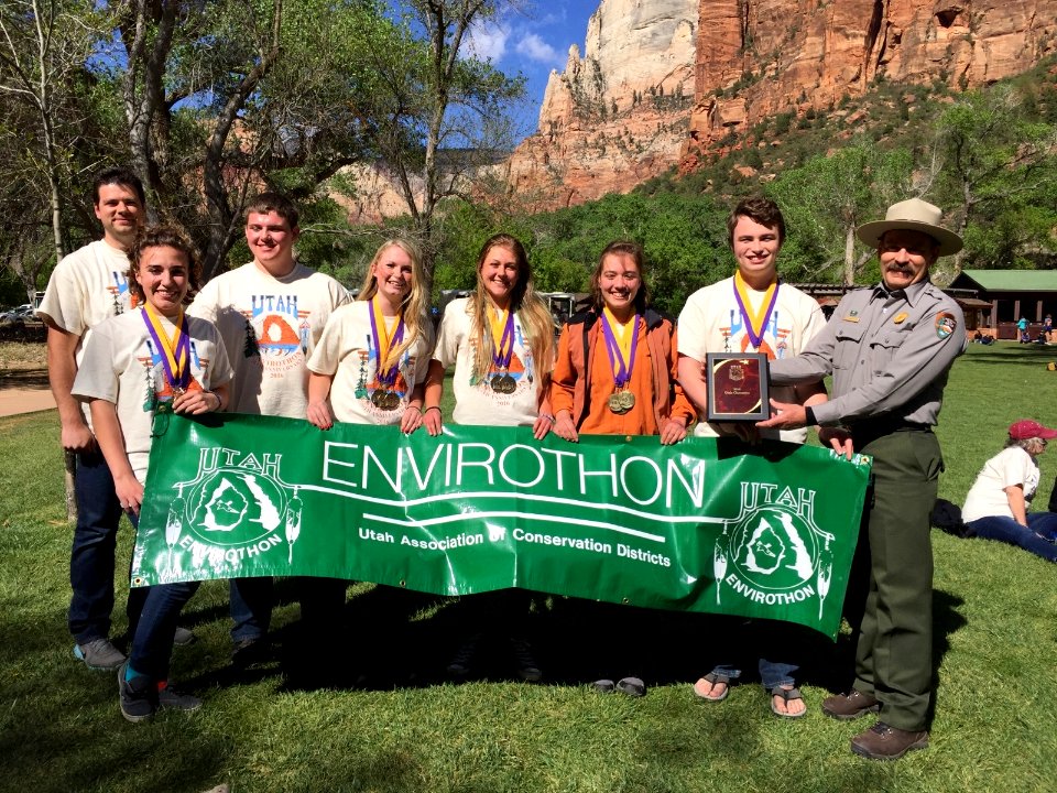 Meet the 2016 Envirothon champs! BLM-Utah experts helped judge activities. Photo by Loralie Cox