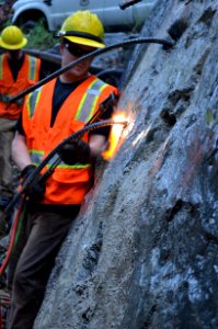 U.S. Marine Corps aids in removing dams in Trabuco Creek