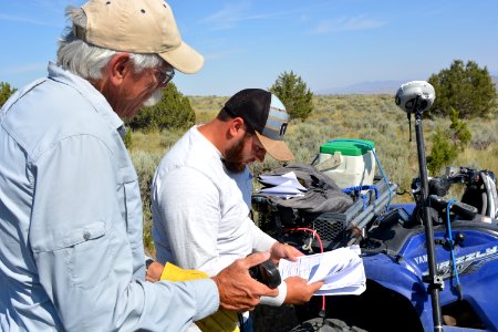 BLM Utah Cadastral Survey Team conducts resurvey of an 1872 General Land Office Survey in the West Desert District photo
