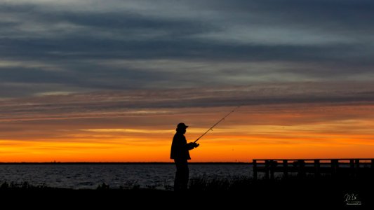 Fishing at Sunset