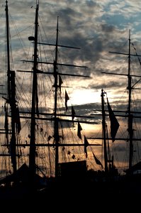 Masts in a strange light
