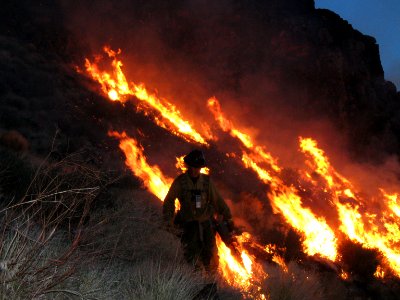 Toquerville Fire - Firing operations 5/1/2012