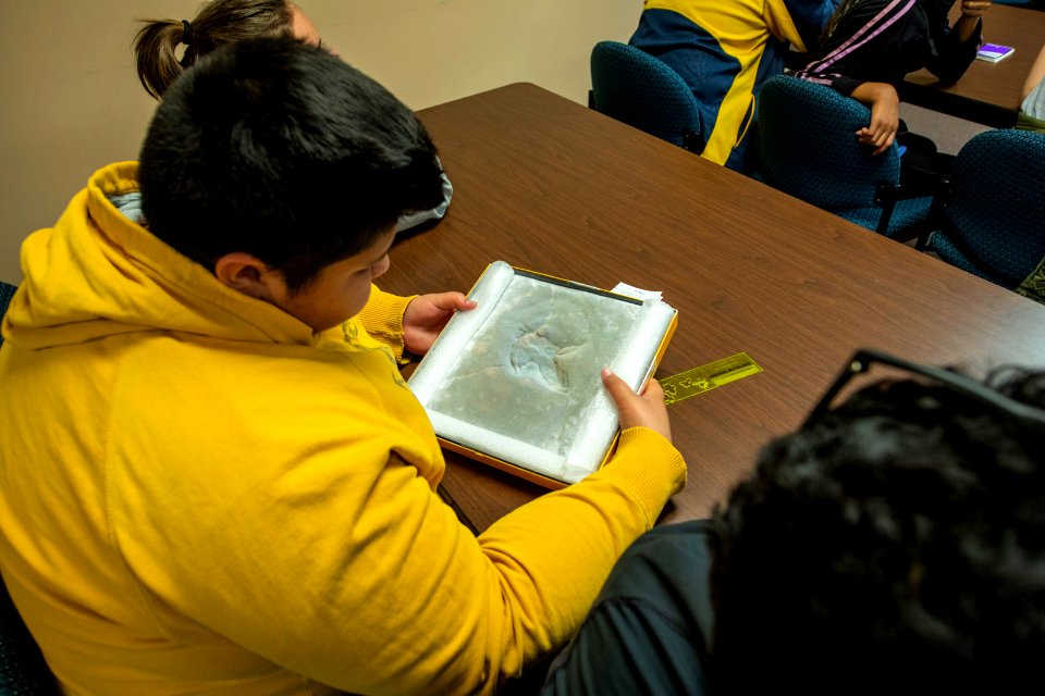 Reviewing data at the BLM Moab Field Office. Moab, UT. Photo by Eric Delphenich