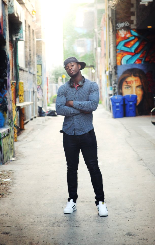 Posing in Toronto's Graffiti Alley