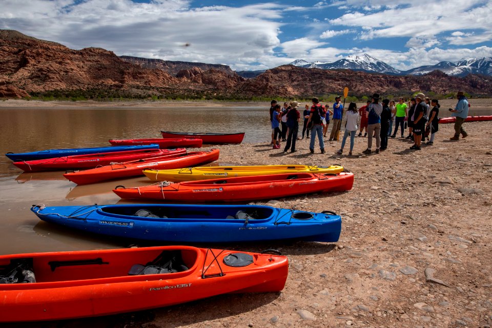 The students kayaked and swam at Ken's Lake near Moab, UT. Photo by Eric Delphenich