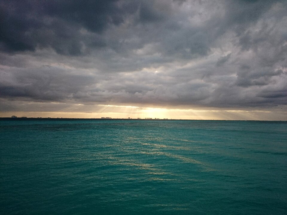 Sea sky clouds