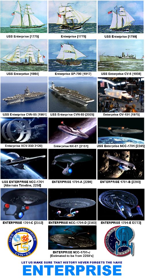 Tribute to ships named Enterprise by DoctorWhoOne on DeviantArt(2)
