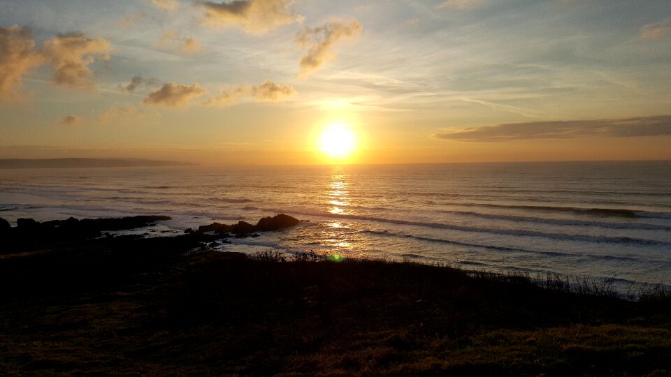 Beach dusk landscape photo