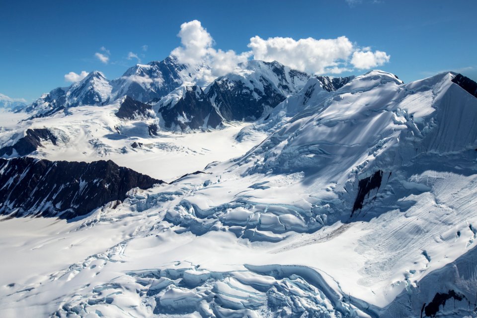 Head of Columbus Glacier and Mount St. Elias