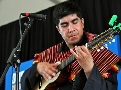 Gillmar Sandy Gildres performs on charango. photo