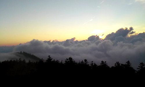 Sunset from Clingmans Dome tower, July 2015--Andrea Walton