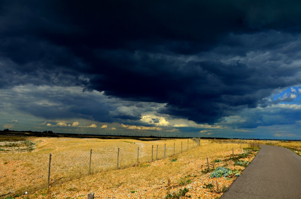 Clouds blue rain blue storm