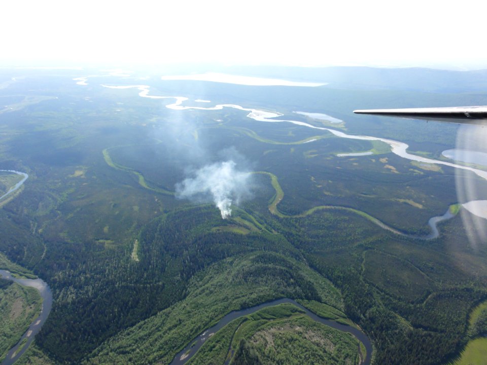 Moving River Fire, June 22 Alaska Fire Service photo by William Hutto