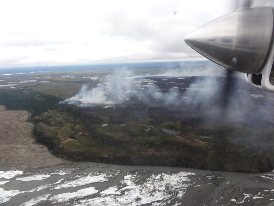 North Swift Fork Fire, 6/2/13, Alaska Fire Service photo by Will Hutto