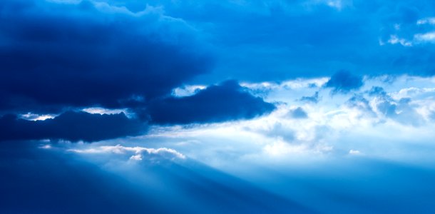 very blue sky