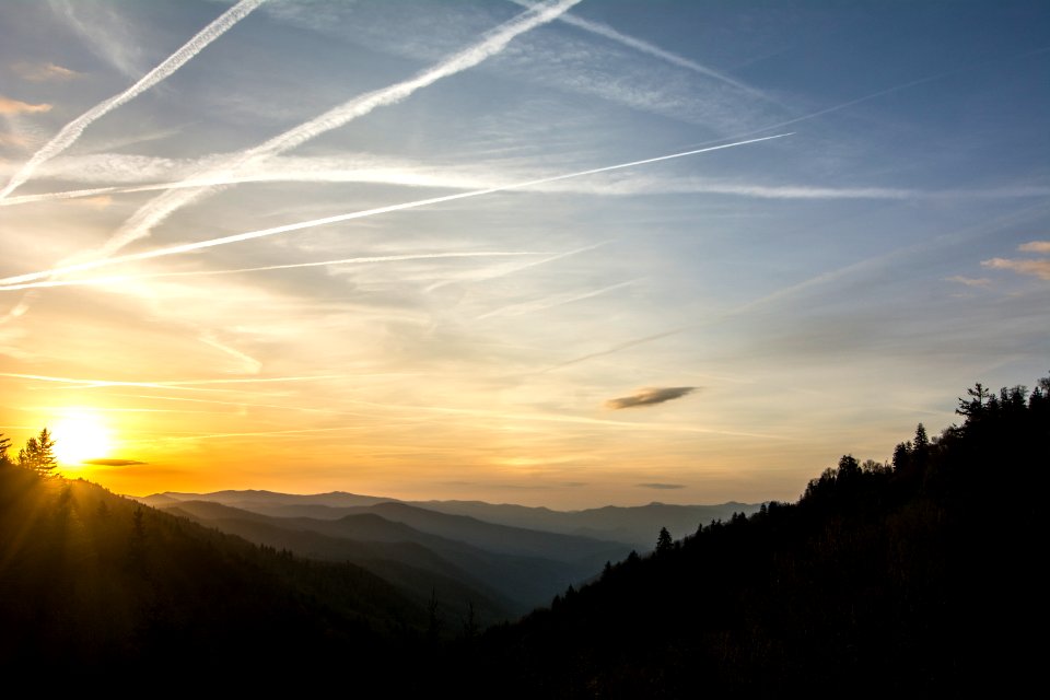 Oconaluftee Valley Overlook sunrise, April 2018--Thom McManus