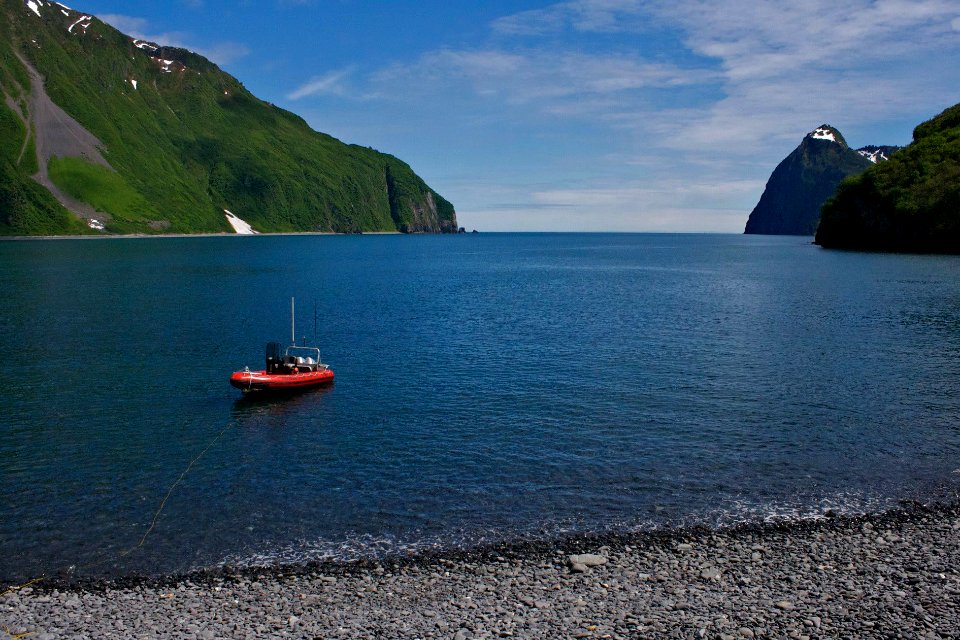 anchored patrol boat KEFJ