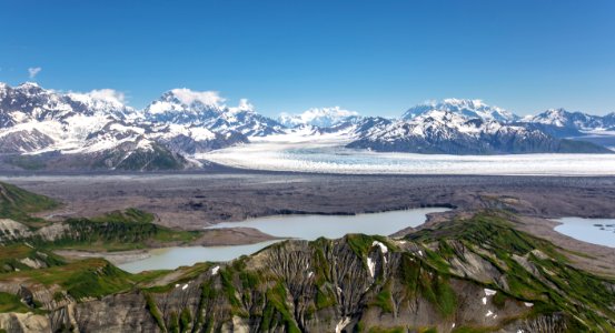 Agassiz Lakes, Libby Glacier and Agassiz Glacier Confluence photo