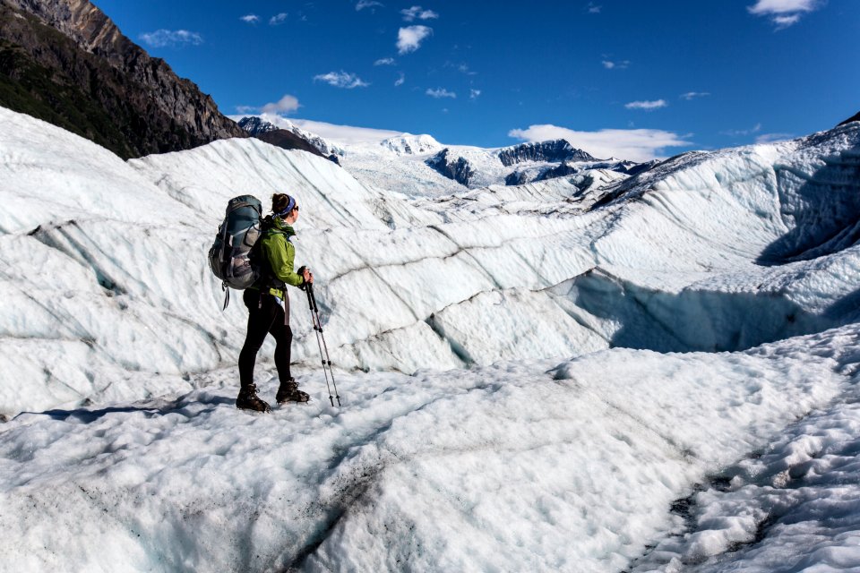 Jamie on the Root Glacier