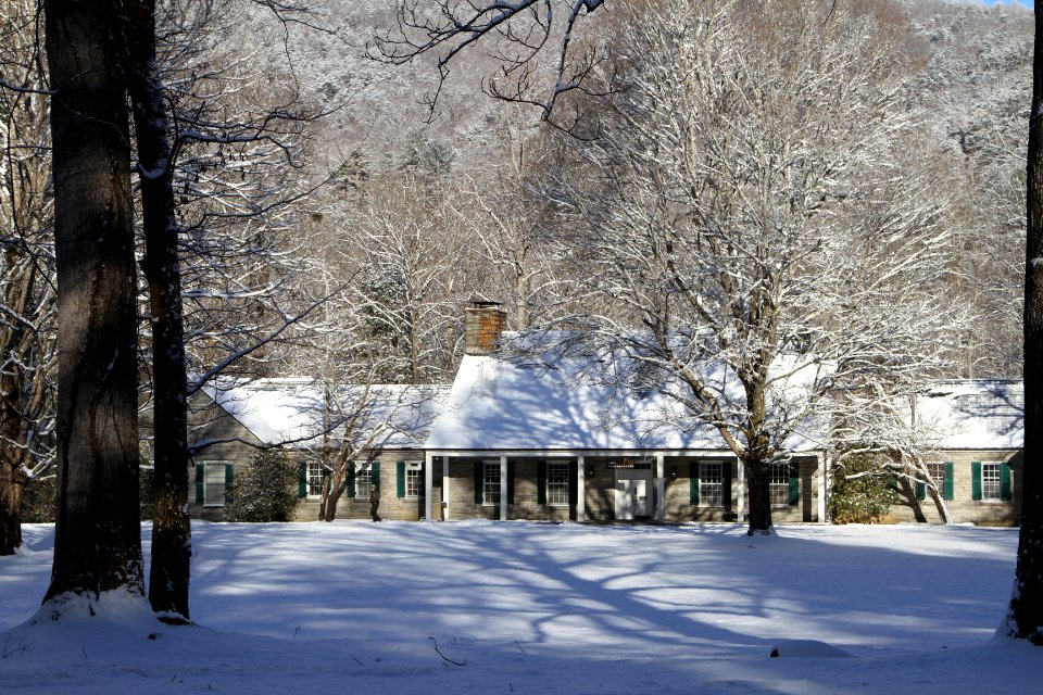 Snow at Park Headquarters--Warren Bielenberg